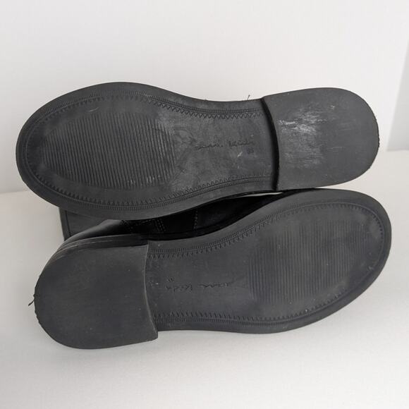 Zara Kids girls knee high black faux leather riding boots size 35 - Picture 6 of 13